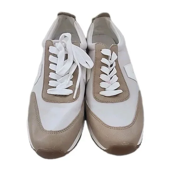 MIA Kable Sneakers Tan White Women’s Size 8 M Retro Comfort Lace Up Shoes - Picture 2 of 8